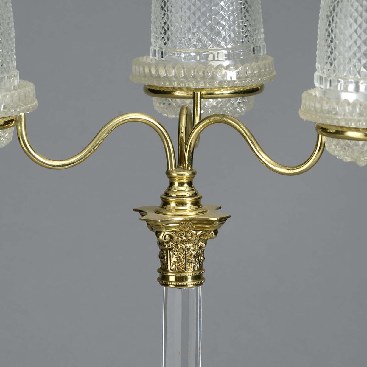 Late 19th century three arm glass cricklite