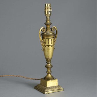 19th century gilt bronze vase lamp