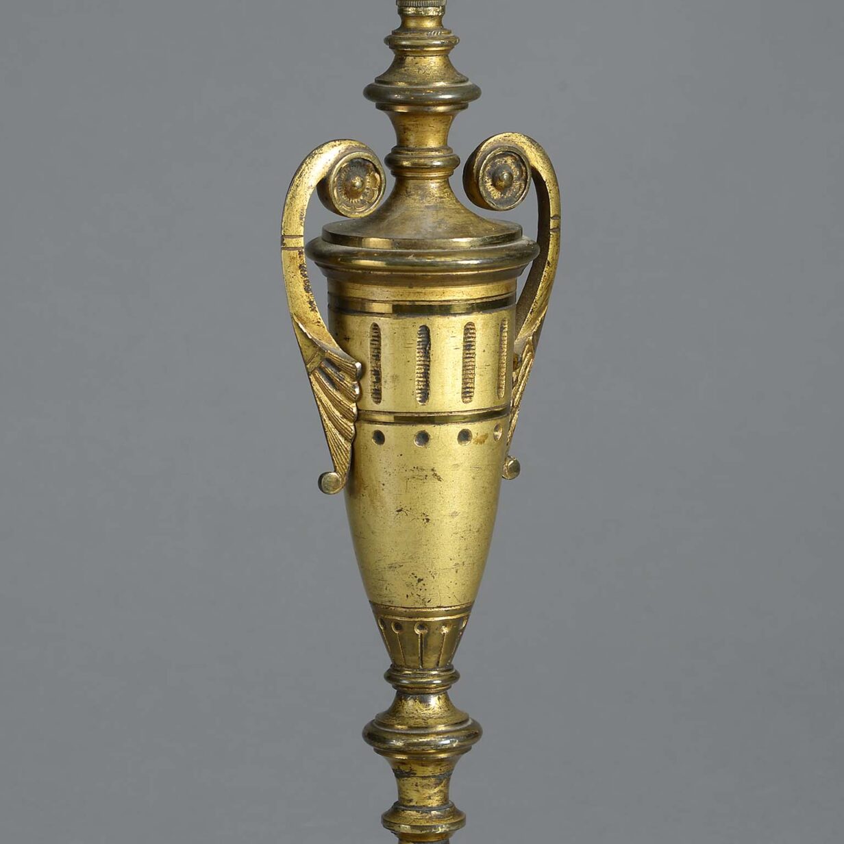 19th century gilt bronze vase lamp