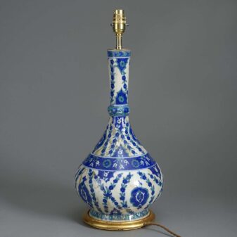 Iznik pottery vase lamp