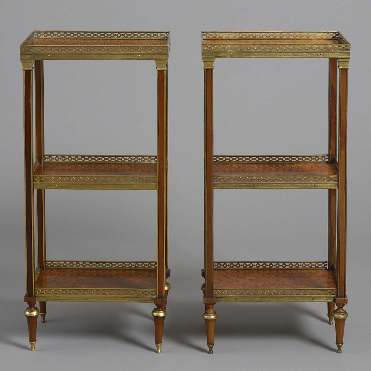 Pair of louis xvi style etageres