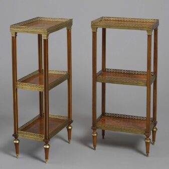 Pair of louis xvi style etageres