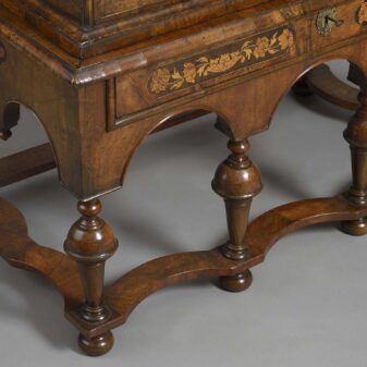 Late eighteenth century william & mary period chest on stand