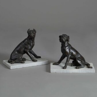 Pair of Bronze Dogs