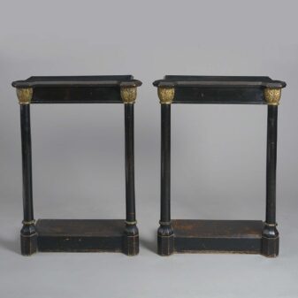 Pair of regency console tables