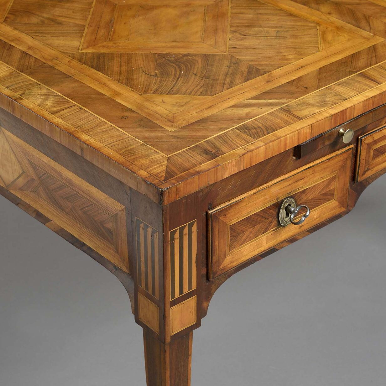 Late 18th century parquetry writing table