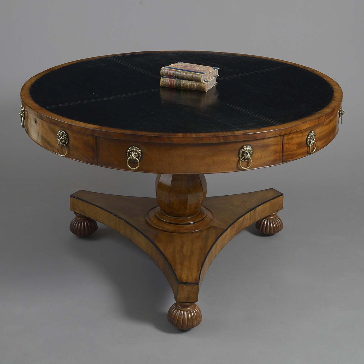 Regency mahogany drum table