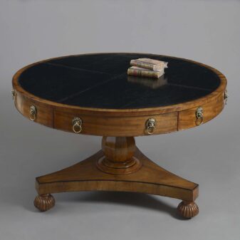 Regency mahogany drum table