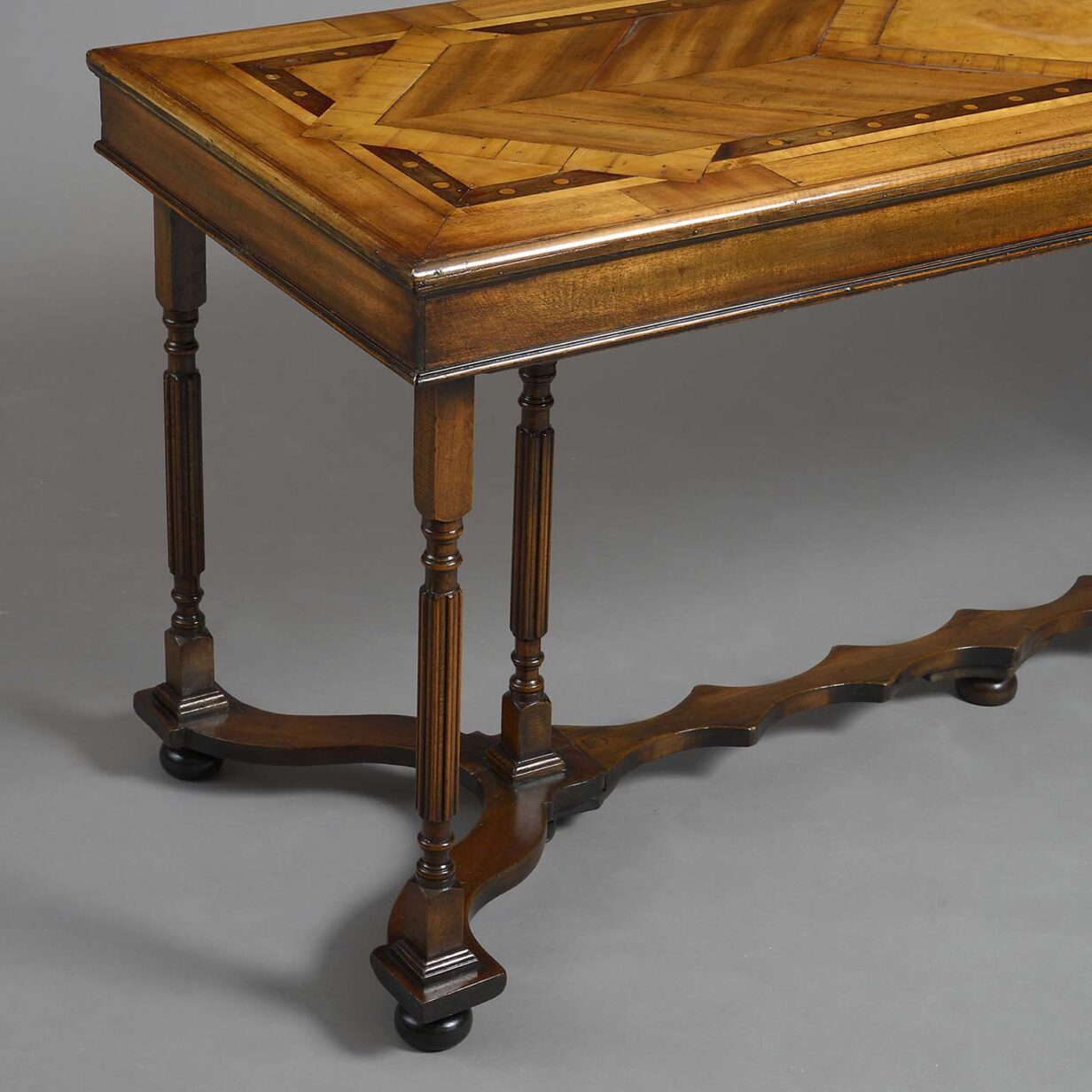 19th century renaissance revival parquetry side table