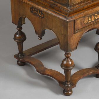 Late eighteenth century william & mary period chest on stand