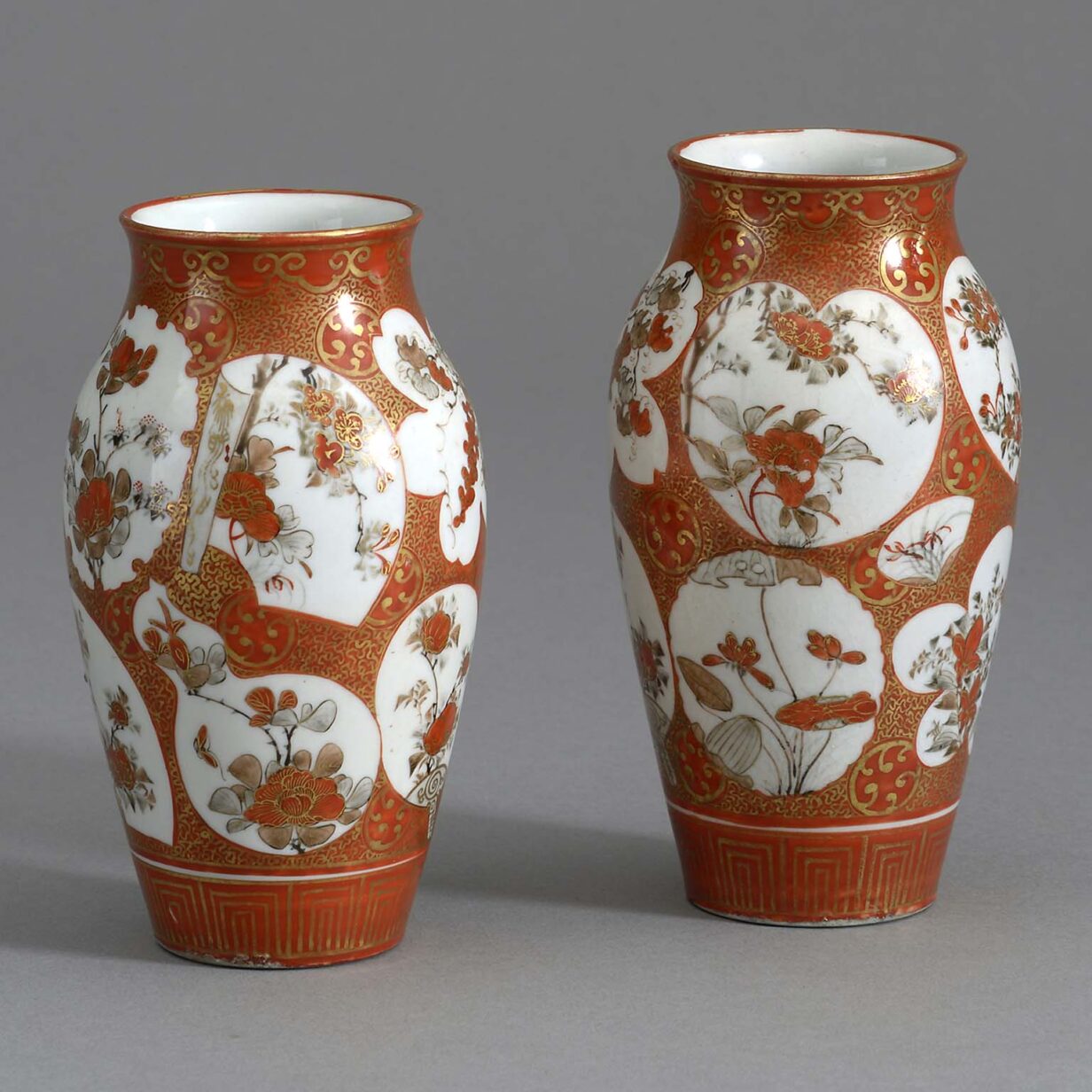 Pair of kutani vases