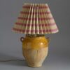 Antique confit pot table lamp