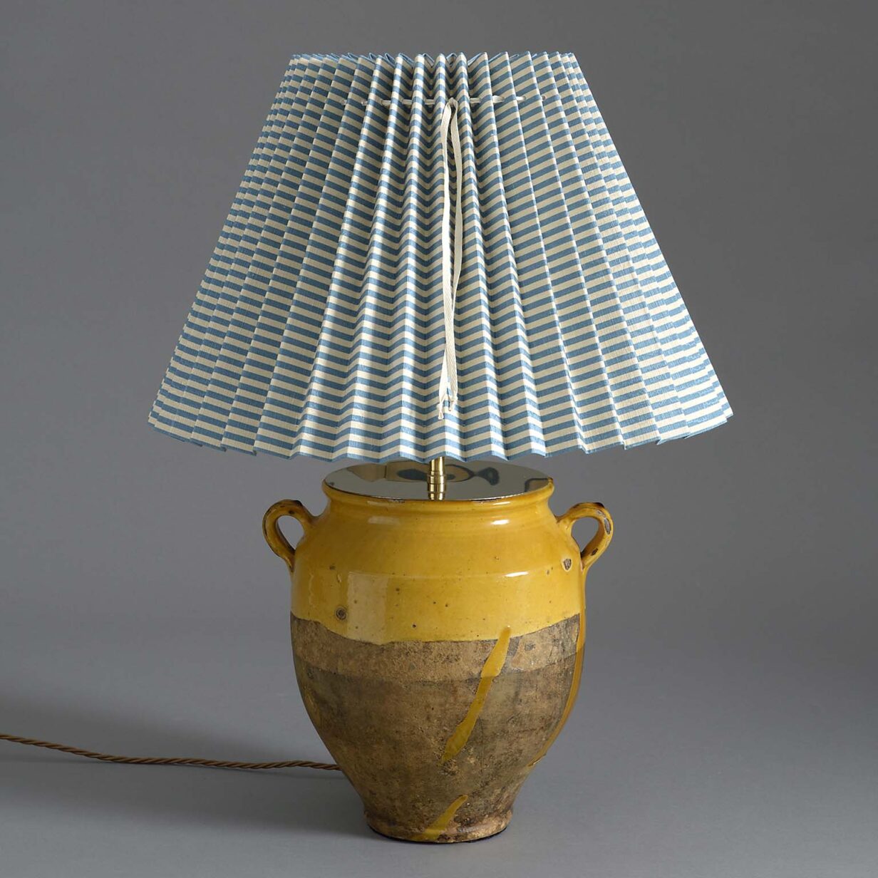 Antique confit pot lamp