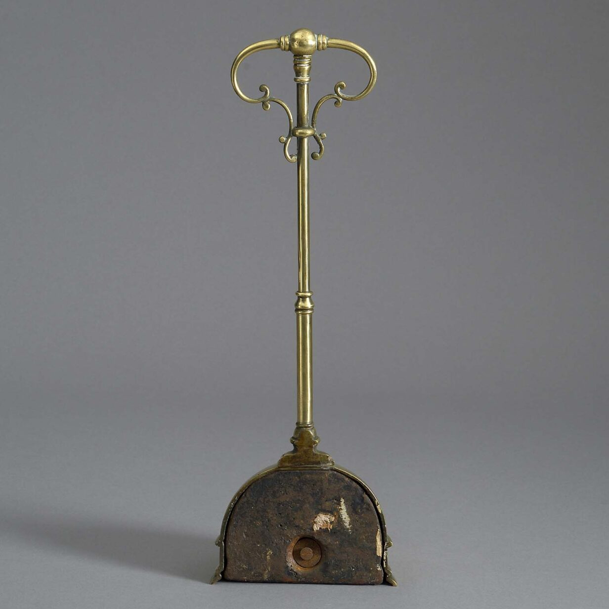 Victorian brass doorstop