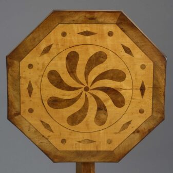 Late 18th century louis xvi period inlaid walnut gueridon