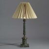 Antique tole column lamp