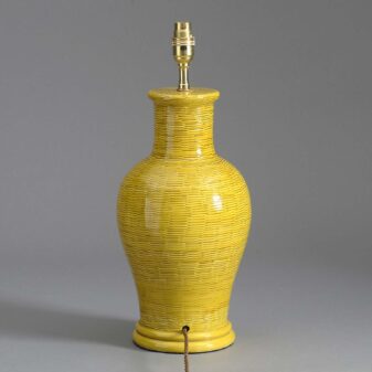 Mustard yellow vase lamp