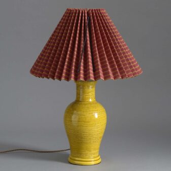 Mustard yellow vase lamp